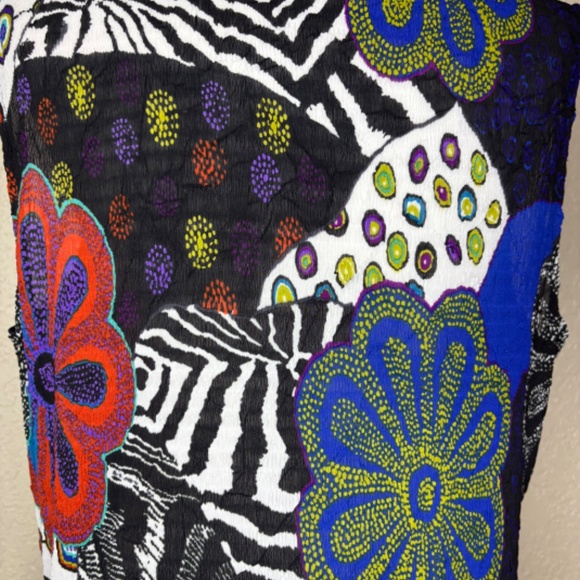 Pleats Collection Red Purple Art To Wear Open Front Cardigan Vest Womens Size XL - Picture 4 of 9